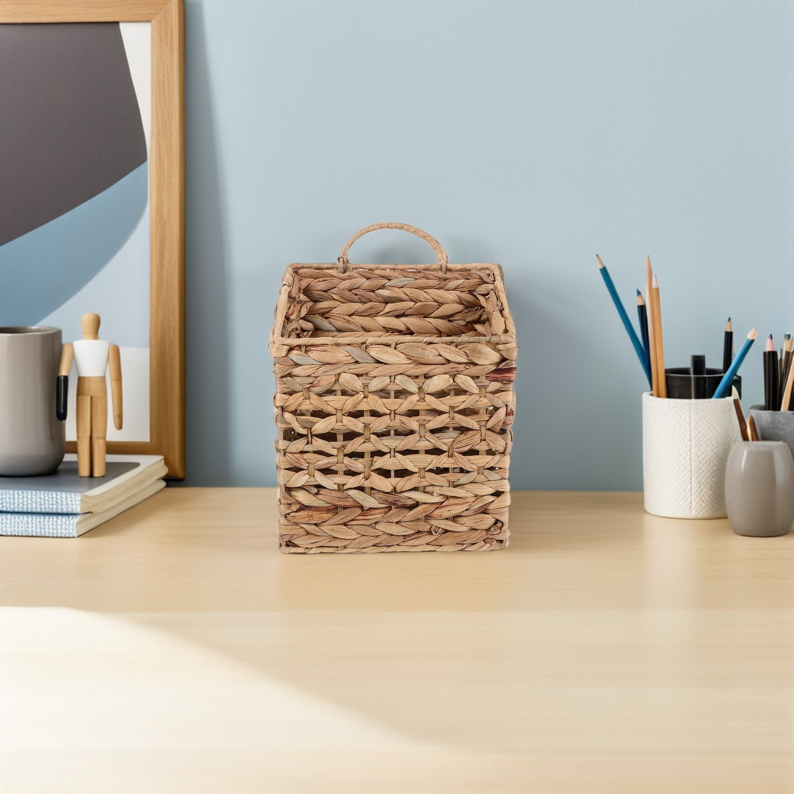 Magazines - Woven Hanging Wall Basket Rattan Wicker