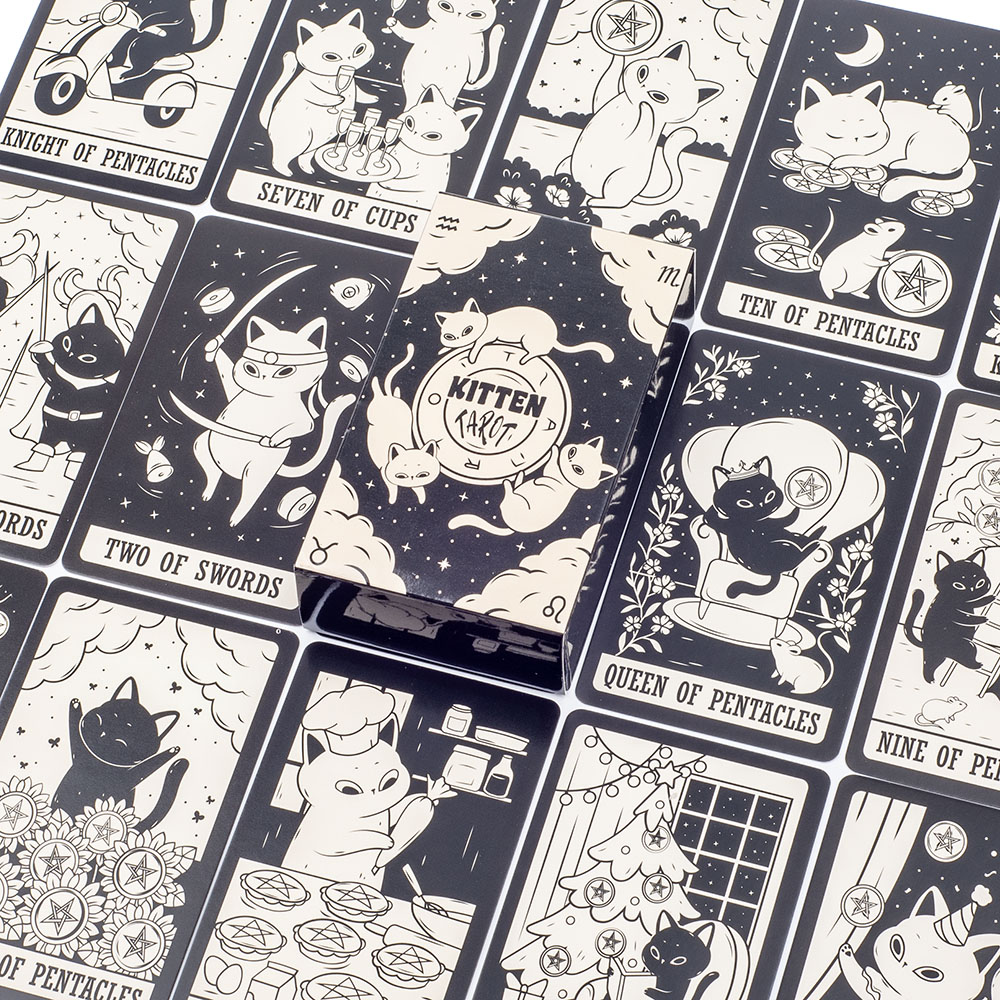 Kitten Tarot Deck 78Pcs Cute B - đánh giá và giá Tarot Deck With Guidebook