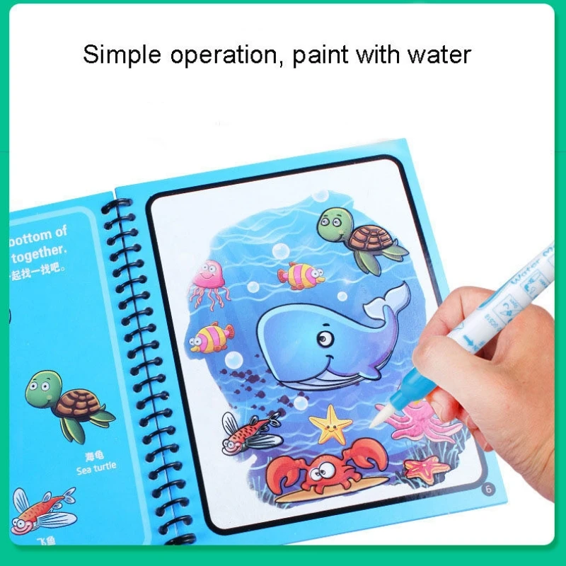 1pc Magic Water Coloring Book  - đánh giá và giá Reusable Water Magic Coloring Book