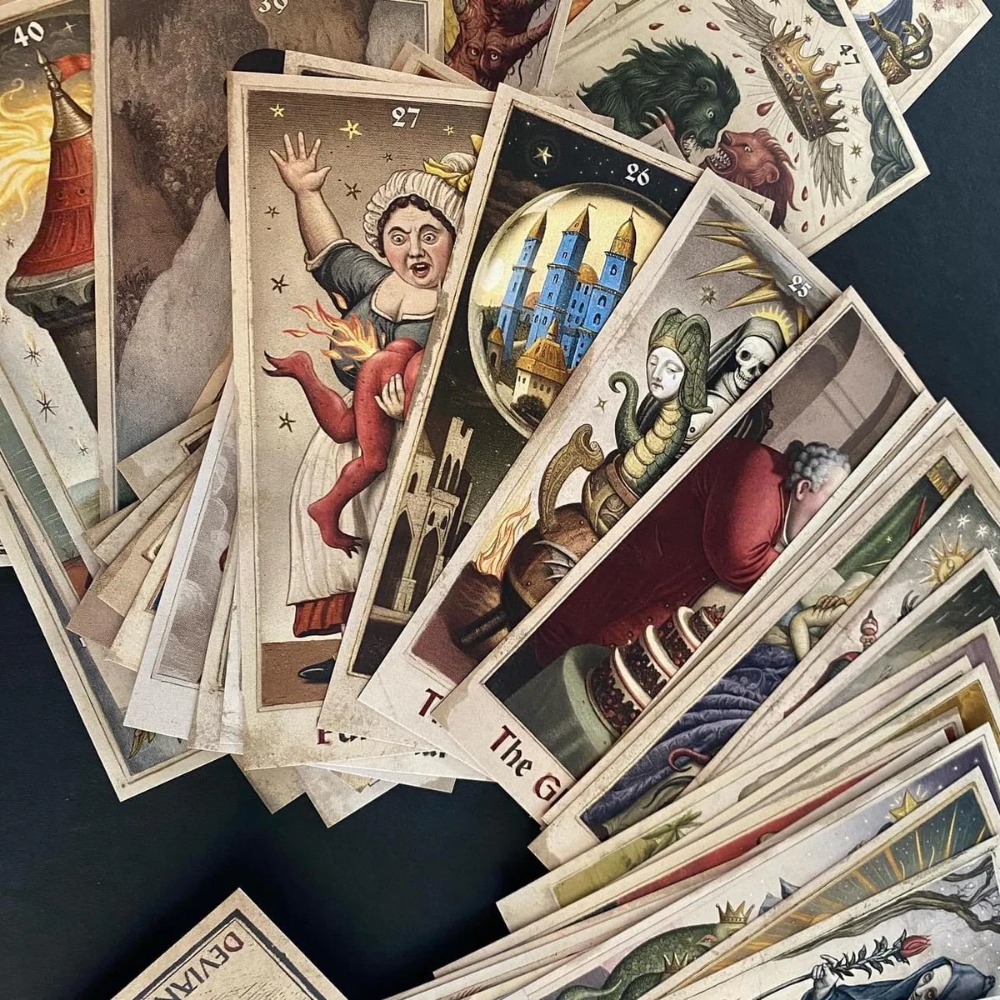 6*12cm The Zammer Twins 1st Ed - đánh giá và giá Tarot Deck With Guidebook