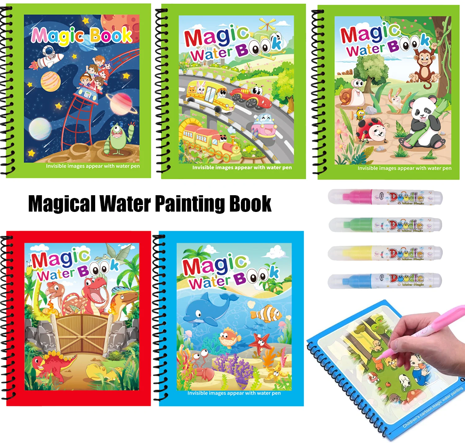 1pc Reusable Kids Magic Water  - đánh giá và giá Reusable Water Magic Coloring Book