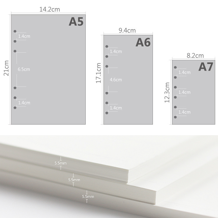 A5 A6A7 45 Sheets Loose Leaf N - đánh giá và giá A5 Spiral Dotted Grid Notebook